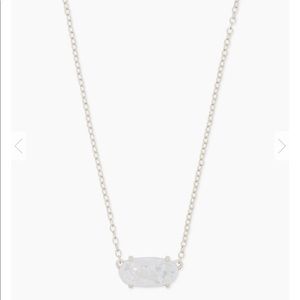 Kendra Scott Ever Silver Iridescent Pendant NIB